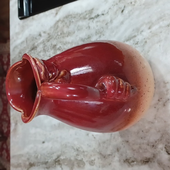 Red Ceramic Pitcher - Picture 4 of 4